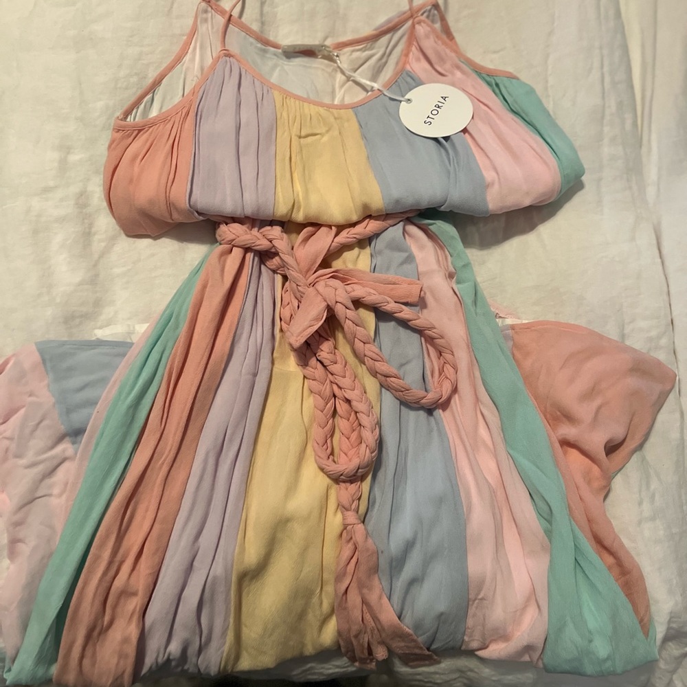 Pastel long maxi dress